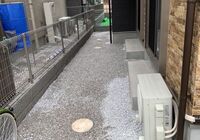 外構　施工事例　防犯石